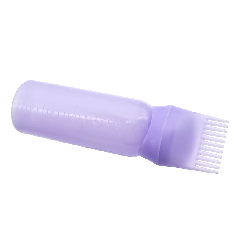 3 Color Salon Hair Oil Applicator Bottle Professional Hairdressing Dyeing Comb Bottles Barbershop Hairdresser Coloring Supplies